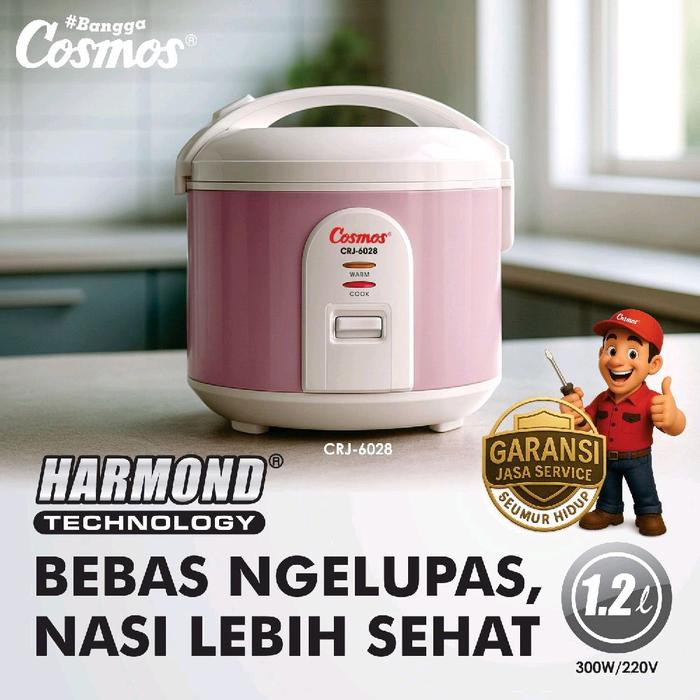 Gambar Cosmos Rice Cooker Harmond CRJ-6028 - 1.2L - VIOLET dari Cosmos Mall undefined Tokopedia