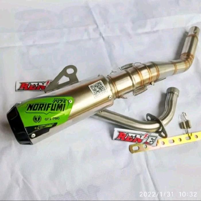 Gambar KNALPOT GTX TRAIL JUPITRE VEGA SUPRA X 125 SMASH KHARISMA INLET 50 MM - fullset GTX carbon, blade lama dari @knalpot Racing undefined 5 Tokopedia