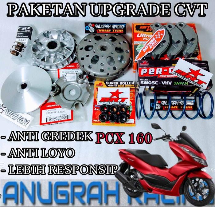 Gambar PAKET FULL UPGRADE CVT KIRIAN ANTI GREDEK PCX 160 VARIO 160 ADV 160 MANGKOK GANDA CUSTOM BOLONG ROLLER BRT 11 12 GRAM 13 14 15 GRAM PER CVT BRT KAMPAS GANDA DAYTON PER CENTRI CLD KIPAS RUMAH ROLLER 13,8 PLATE RAM TUTUP SLIDER LOLER NINJA BALL dari ispstoress undefined Tokopedia