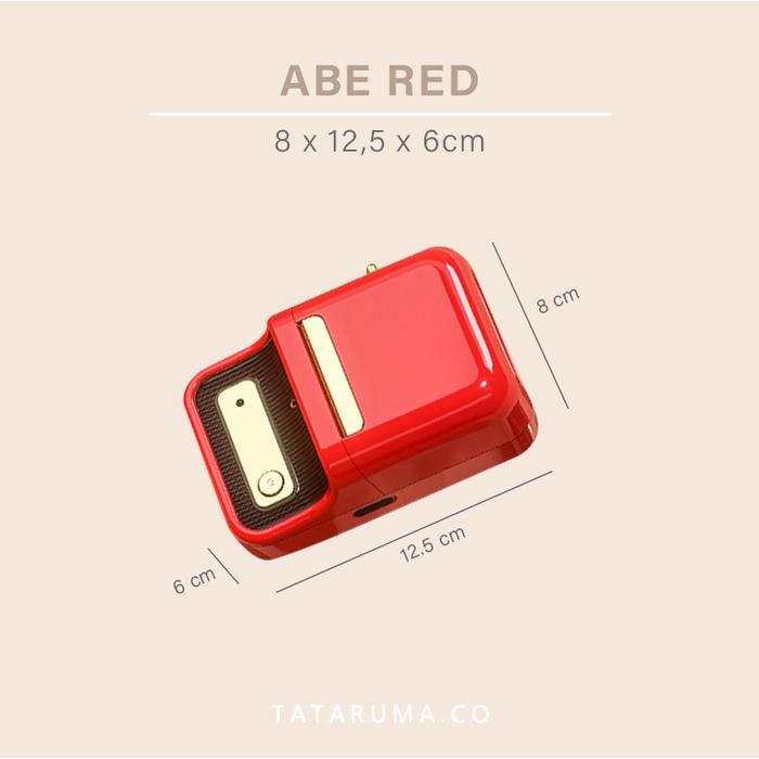 Gambar TATARUMA Abe - Portable Printer Label Vintage Cetak Sticker Label Stiker Nama Harga Mesin Mini Classic Estetik Klasik - Red dari Ginger shine undefined Tokopedia