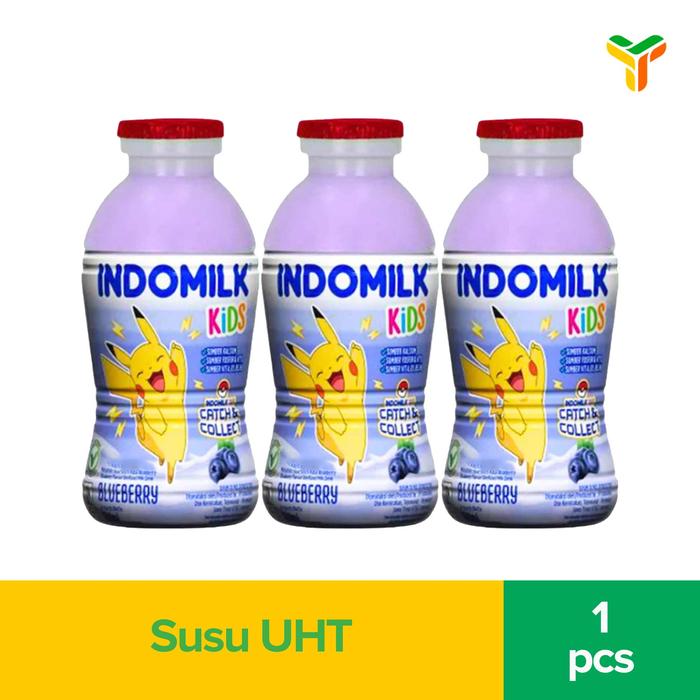 Gambar 3Pcs Indomilk Botol 190 Ml - Blueberry dari Yogya Online undefined 5 Tokopedia