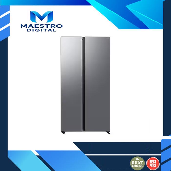 Gambar SAMSUNG RS70F65QNTSE 680L Bespoke AI Refrigerator SBS SmartThings Silver  RS70F65QNTSE Mesin Freezer dari Maestro Digital undefined Tokopedia