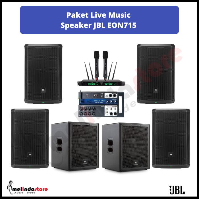 Gambar Paket Live Music Speaker Aktif JBL - EON715  dari melindastore bandung undefined Tokopedia
