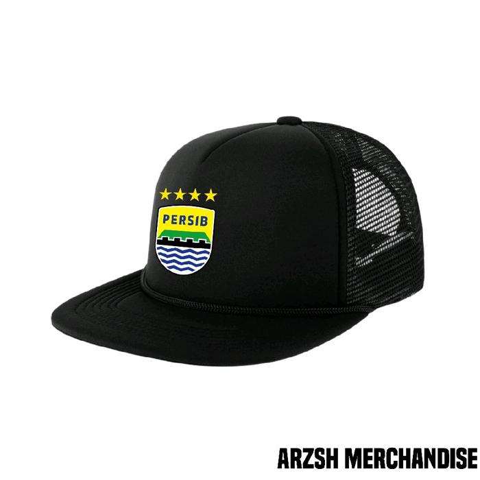 Gambar Topi Persib Bandung Bintang 4 Snapback Trucker - Topi Snapback Jaring Fashion Outfit Pria Wanita Dewasa - Topi Snapback Trucker Distro - Snapback Jaring - Hitam dari arzshmerchandise undefined Tokopedia