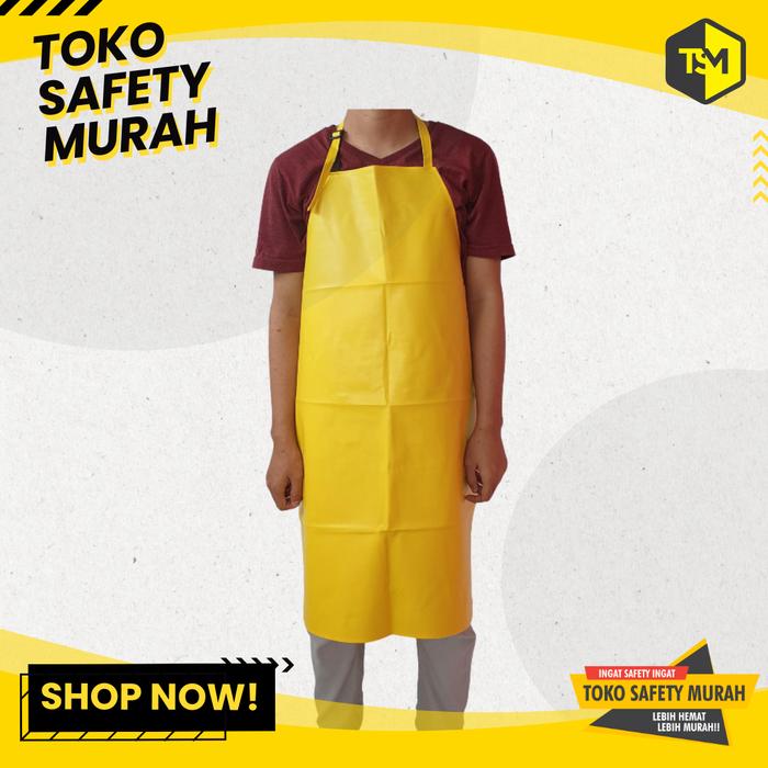 Gambar Apron Warna Warni PVC Waterproof Anti Air 90 cm Kulit Sintetis Leather - Biru Dongker - Kuning dari Toko Safety Murah undefined Tokopedia