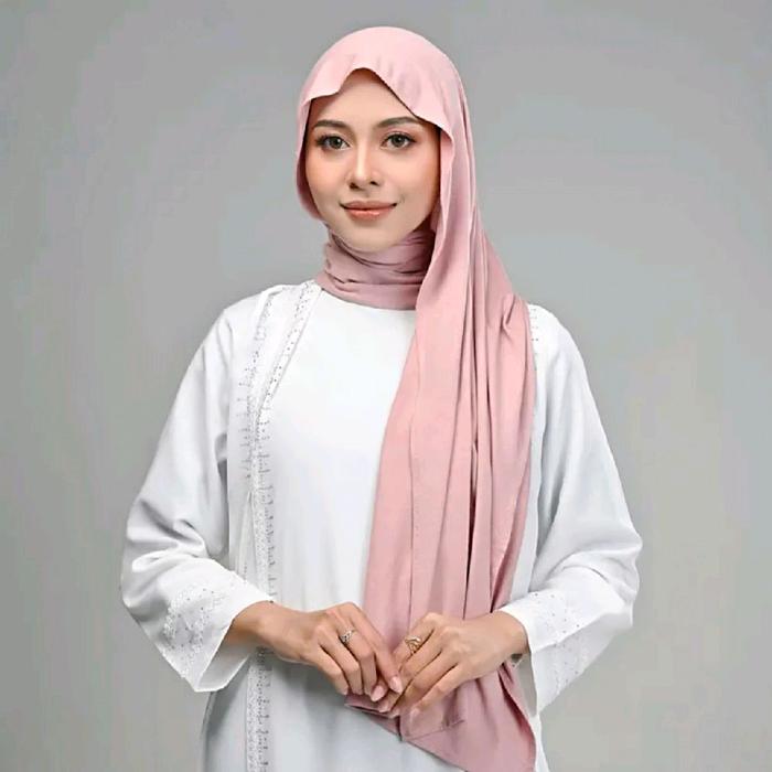 Gambar Pashmina Modal Tencel Kaos Rayon Viscose/Pashmina ringan bahan jatuh/pashmina meleyot Muslim Jilbab Syal Wanita - dusty pink dari Khalid al store undefined Tokopedia