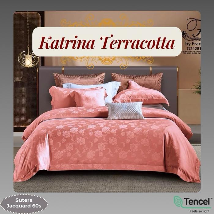 Gambar SPREI SAJA TINGGI 45 CM - TENCEL(TM) LYOCELL 60S BANTAL GULING SARUNG KING - Katrina Terracotta, 200x200x45 dari marsadi undefined Tokopedia