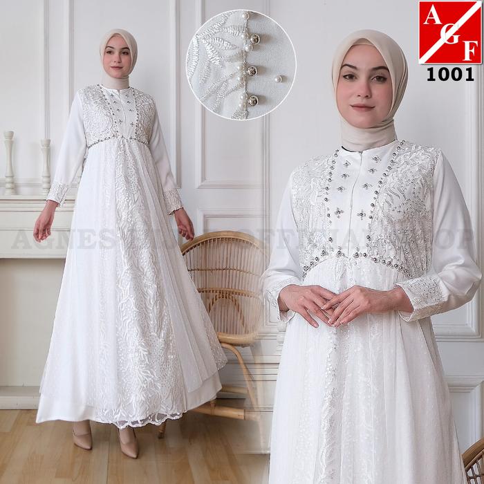 Gambar [ Limited ] Gamis Abaya Baju Lebaran 2025 Terbaru Kekinian Simple dan Elegan - 1001, ALL SIZE dari Agnes Hijab undefined Tokopedia