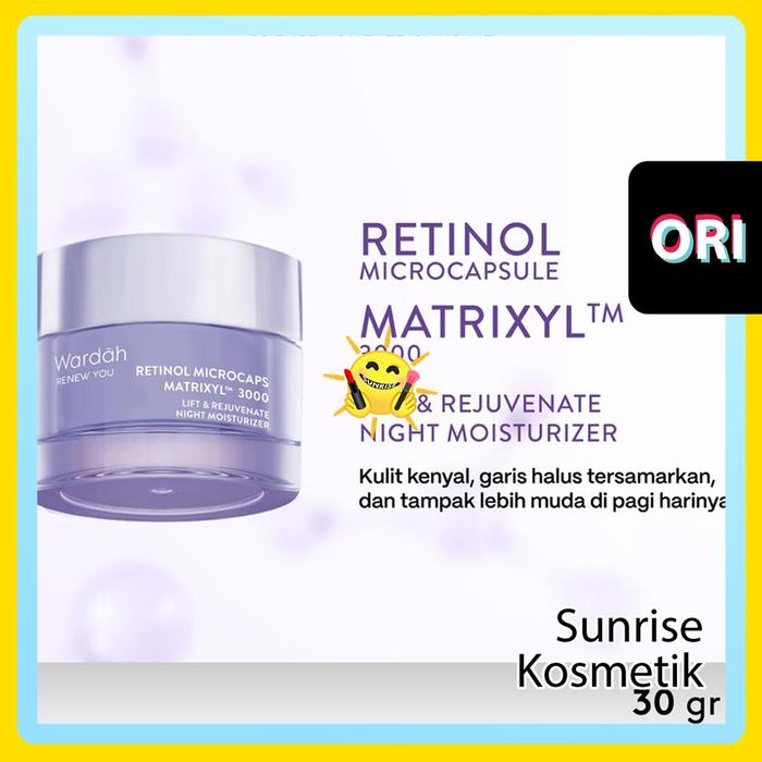 Gambar Wardah RENEW YOU Night Cream 30g 15ml |SKINCARE ANTI AGING Krim Wajah Malam Besar dan Kecil - AA Night Moist 30ml, No Gift dari Sunrise Kosmetik_NEW undefined Tokopedia