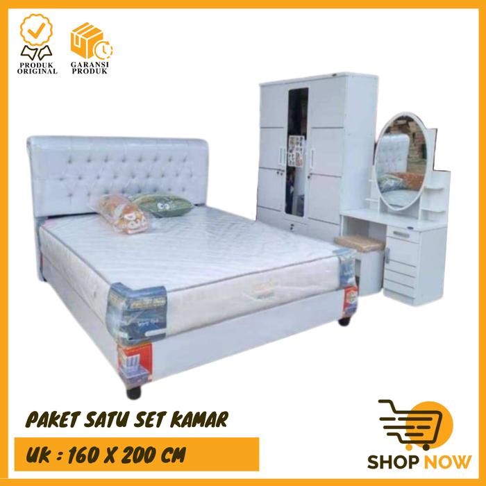 Gambar Paket satu set kamar furnitur paket springbed divan lemari meja rias set kamar paket seserahan furnitur paket pernikahan furnitur dari Anthraxx undefined Tokopedia