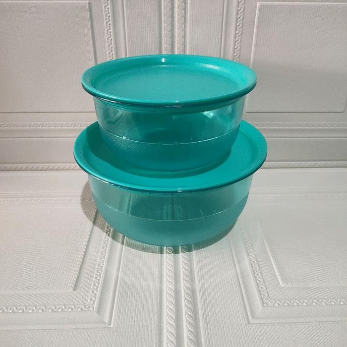 Gambar Table Collection Paradise Set Tupperware _ Wadah Sajian Bahan Cristal - paradist 2 susun ( 2L dan 1L) dari Al-Adhim.Tuppy undefined Tokopedia