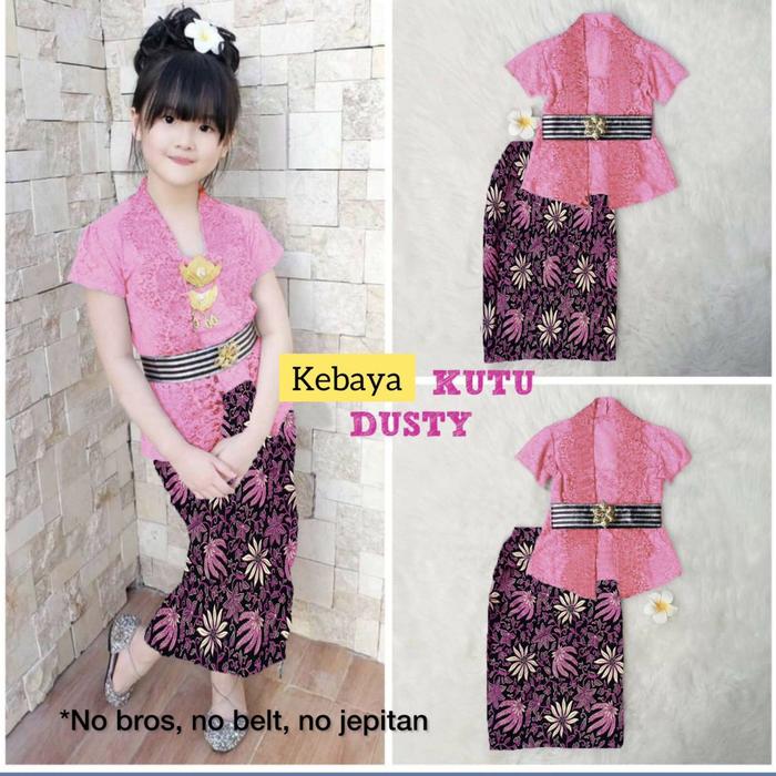 Gambar Baju Kebaya Anak Perempuan Set Kutubaru Anak Tanggung Setelan Baju Adat Bali Jawa Kebaya Encim Anak Cewek Seragam Batik Kartini SD TK 17 Agustus Pawai Karnaval Sekolah Acara Pesta Kondangan Lengan pendek KNA - ANGGREK Pink bj+rok, L dari Cece Butik undefined Tokopedia