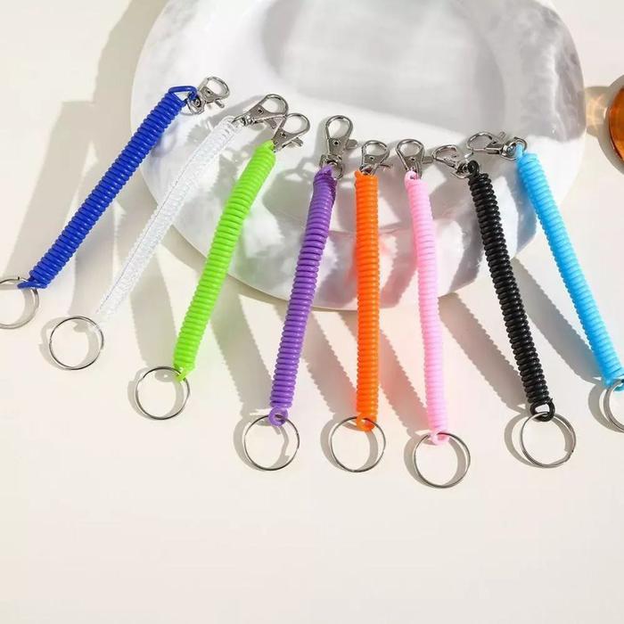 Gambar Gantungan Kunci Motor Spiral Elastis Tali Karet Dapat Ditarik / Keychain Spiral Gantungan Konci Spring Praktis Anti Hilang dari GangEnam Cell_NEW undefined Tokopedia