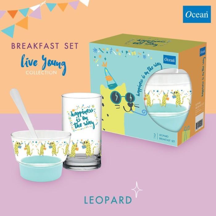 Gambar Ocean Festive Coffee Breakfast Set / Set Gelas Mangkok Ocean - LEOPARD Breakfast Set dari Homeland Store undefined Tokopedia