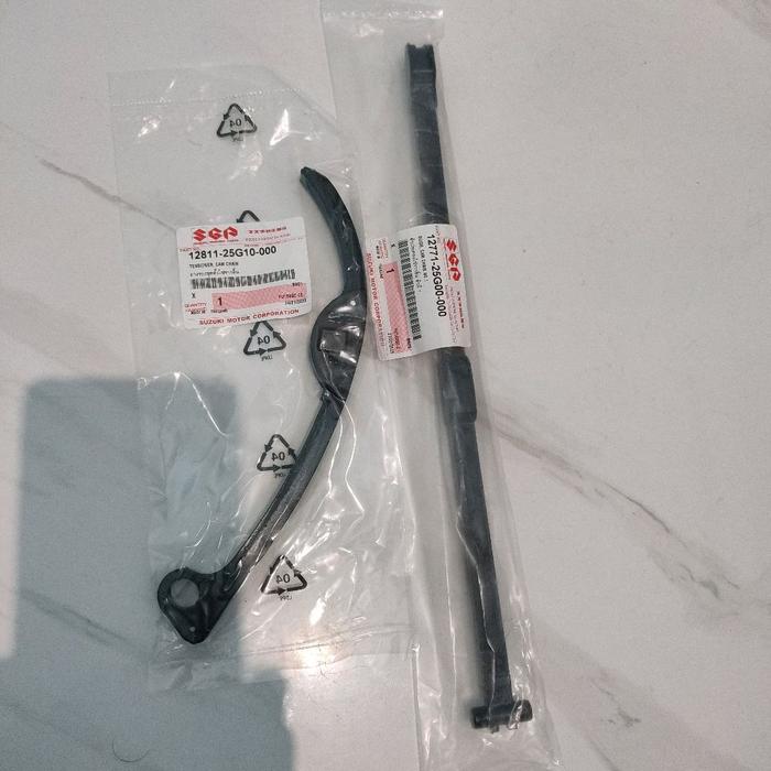 Gambar suzuki genuine part bantalan rantai keteng suzuki satria fu 150 karburator, dengan nomor part 12811-25G10-000 dan 12771-25G00-000 original dari GALAXI MOTOR undefined Tokopedia