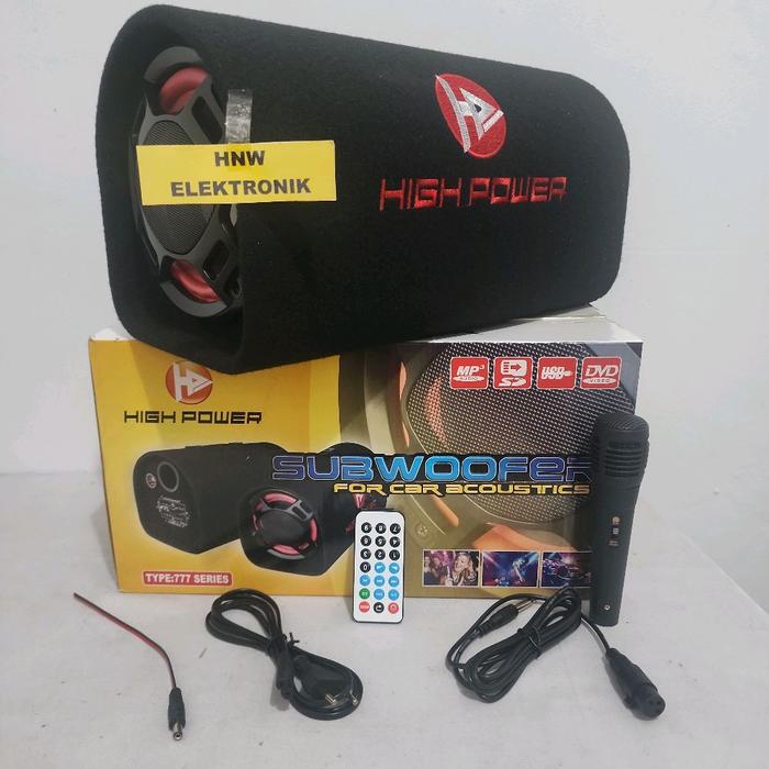 Gambar Speaker aktif High Power 777 subwoofer tabung salon 6 inch BLUETOOTH USB RADIO dari HNW Elektronik undefined Tokopedia