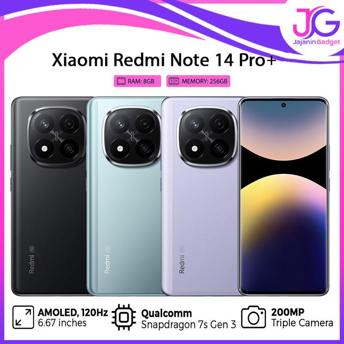 Gambar [LIVE] Xiaomi Redmi Note 14 Pro Plus 5G 8/256GB/12/512GB Garansi Resmi Indonesia - Purple 8/256 dari Jajan in Gadget undefined Tokopedia