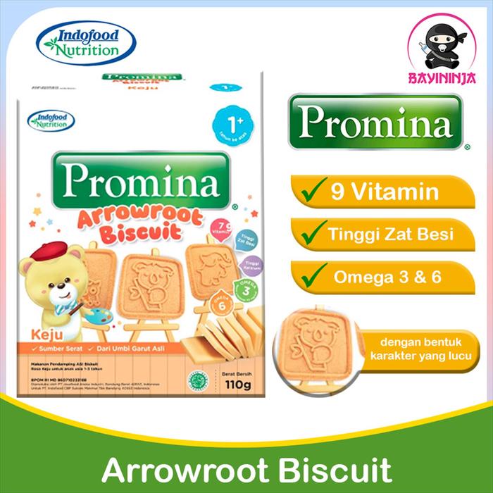 Gambar PROMINA Arrowroot Biscuit Keju 110 g Keju dari BAYININJA undefined Tokopedia