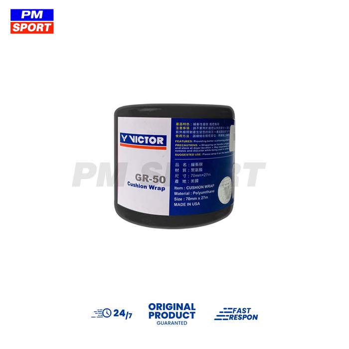 Gambar Cushion Grip Warp Raket Badminton Victor GR50 Original - BLACK dari PM SPORT STORE undefined Tokopedia