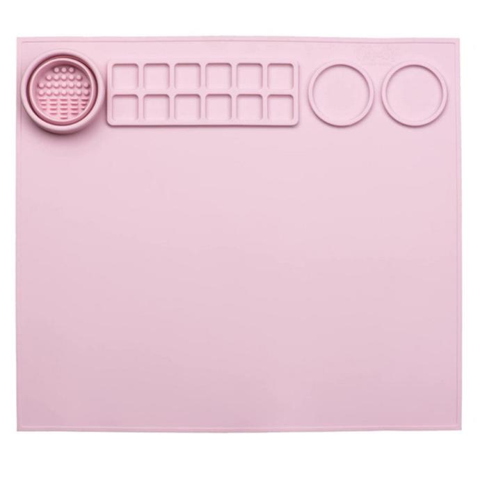 Gambar KEOLA SILICONE PAINTING MAT ART MAT WITH WATER CUP AND PAINT HOLDER | ALAS LUKIS SILIKON WADAH CAT PAINTBRUSH WASHER BRUSH | ALAT GAMBAR ANAK - Lukis Pink dari Maras Pratama undefined Tokopedia