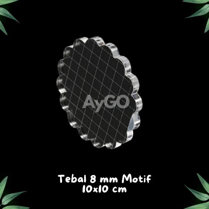 Gambar Pressing Tool Tebal / Pemipih Akrilik Tebal / Alat Pipih Clay / Pressing Shrink Plastic Dink - TBL-Bulat MOTIF 10cm dari Aygo_NEW undefined Tokopedia