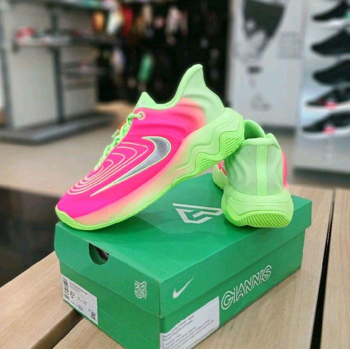 jordan 4 lime green and pink