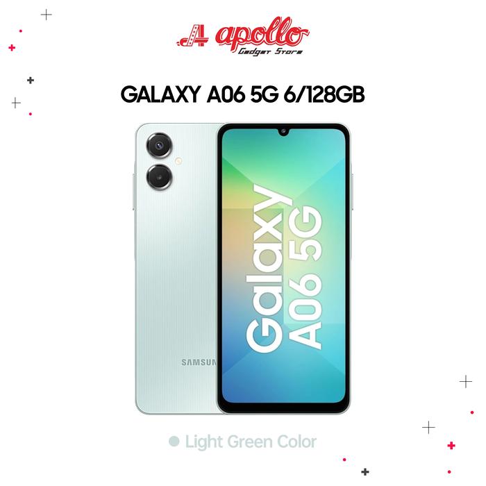 Gambar [APOLLO] Samsung Galaxy A06 5G 6/128GB Garansi Resmi Free Adaptor 25 Watt - Light Green dari ApolloGadgetStore.id undefined Tokopedia