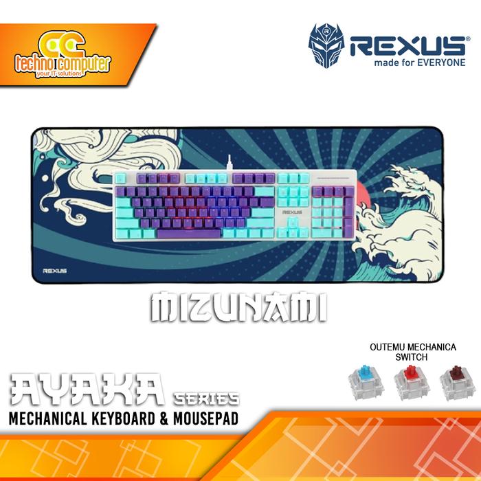 Gambar KEYBOARD GAMING REXUS AYAKA Series Combo Keyboard Mousepad - Mizunami, Blue dari Techno Computer Bali undefined Tokopedia
