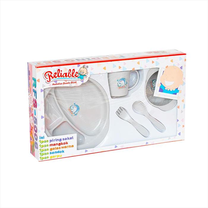 Gambar Reliable Feeding Set Bayi Tempat Makan Minum Bayi Box Besar - 5006 - Abu abu dari ReIiable Baby undefined Tokopedia