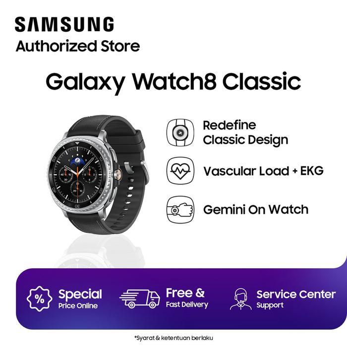 Gambar Samsung Galaxy Watch8 Classic 46mm | Bluetooth | Smart watch AI | Rotating Bezel - Black dari Bumilindo - Samsung Authorized undefined Tokopedia