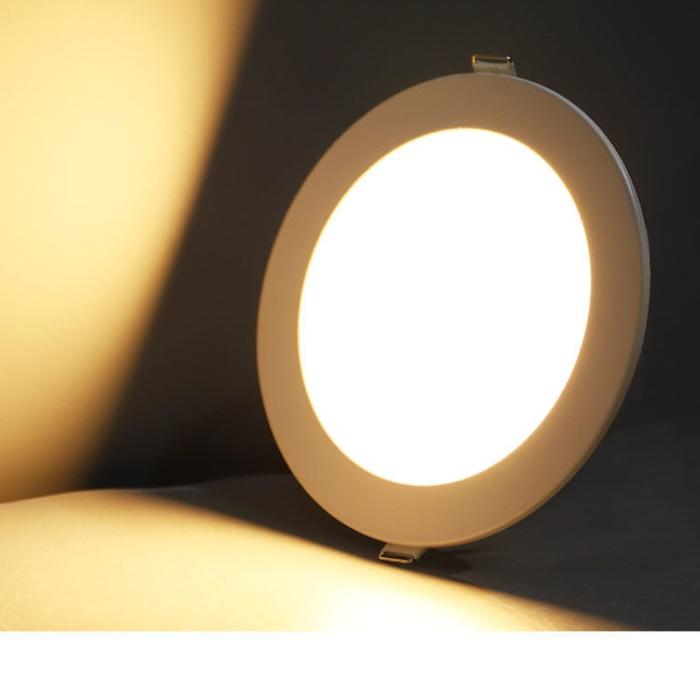 Gambar FUYAO LIGHTING LAMPU DOWNLIGHT LED PANEL SLIM 3/6/9/12/18 WATT CAHAYA KUNING/PUTIH - Bulat, 3 Watt Putih dari Fuyao Lighting Store undefined Tokopedia