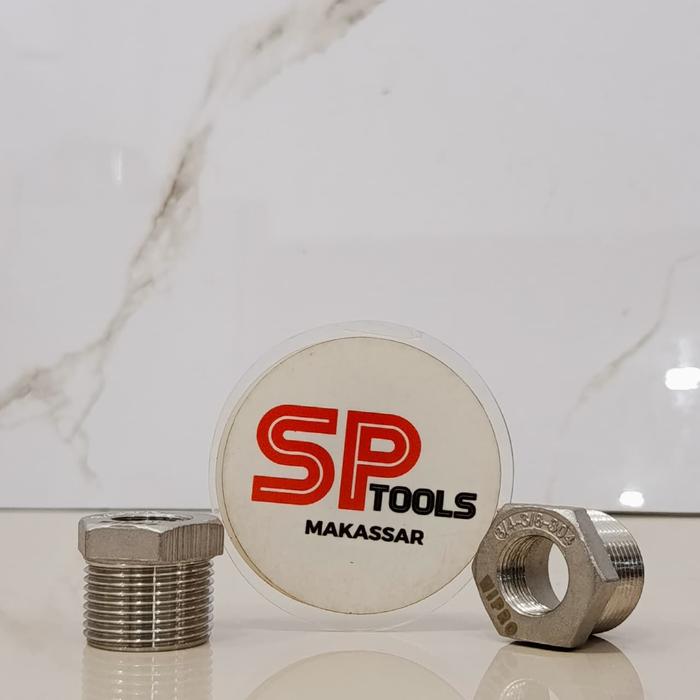 Gambar SAMBUNGAN STAINLEES STEEL SUS 304 BUSHING VERLOP RING / VERLOP VORLO SOCK DRAT DALAM KE DRAT LUAR (1/2"M X 1/4"F) (1/2"M X 3/8"F) (3/4"M X 1/2"F) (3/4"M X 1/4"F) (3/4"M X 3/8"F) WIPRO WN7126 - 1/2"M X 1/4"F dari SPTools Makassar undefined Tokopedia