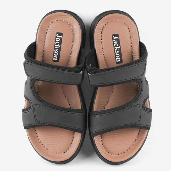 Gambar Jackson Yoke 1JSS - Sandal Two Strap Slide - Black, 39 dari Jackson Shoes_NEW undefined Tokopedia