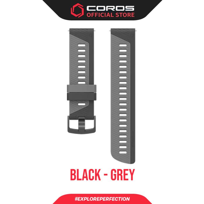 Gambar Coros Silicone Strap Apex 2 Pro Band Watch 22mm Two Tone Color - Black - Grey dari Coros Indonesia undefined Tokopedia
