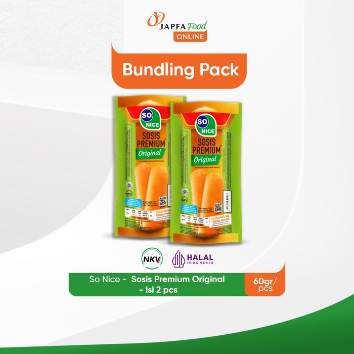 Gambar So Nice Sosis Premium Original 60gr - Isi 2 pcs dari Japfa Food Online undefined Tokopedia