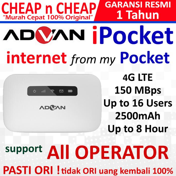Gambar MiFi Advan iPocket MF01 Unlock All Operator - Portable Modem 4G WiFi Wi-Fi i Pocket iPoket MF 01 - MiFi iPocket All Operator dari Cheap n Cheap undefined Tokopedia