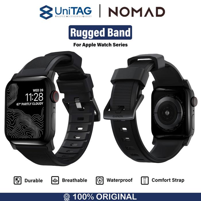 Gambar Strap for Apple Watch Ultra 2 9/8/7/SE 49/45/44/41/40mm Nomad Rugged Band - Black - Black, 49/45/44/42mm dari UniTAG Store undefined Tokopedia
