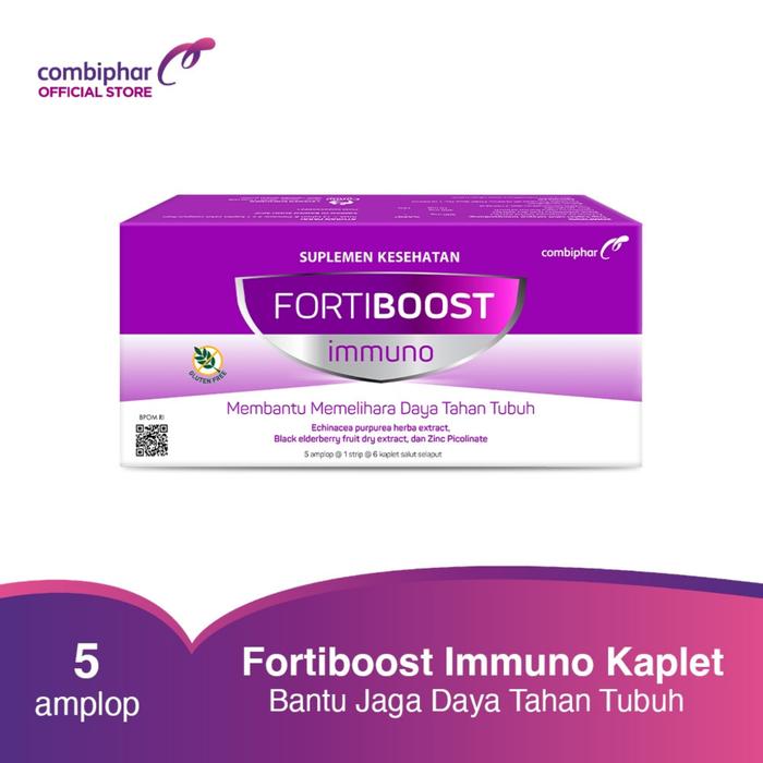 Gambar Fortiboost Immuno Kaplet - Bantu Jaga Daya Tahan Tubuh - 5 Amplop dari combipharid undefined Tokopedia