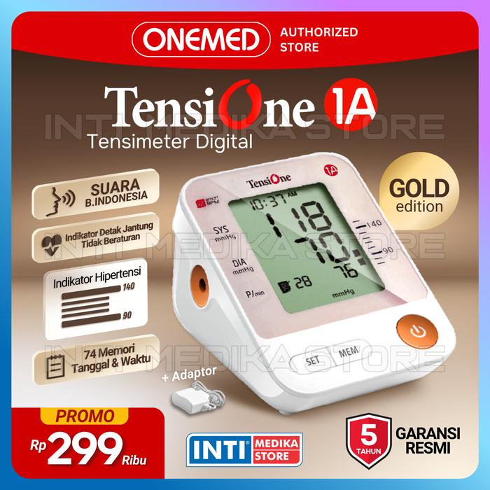 Gambar ONEMED - Tensimeter Digital TensiOne 1A Dengan Suara | Tensi One - Voice GOLD dari INTI MEDIKA STORE undefined Tokopedia