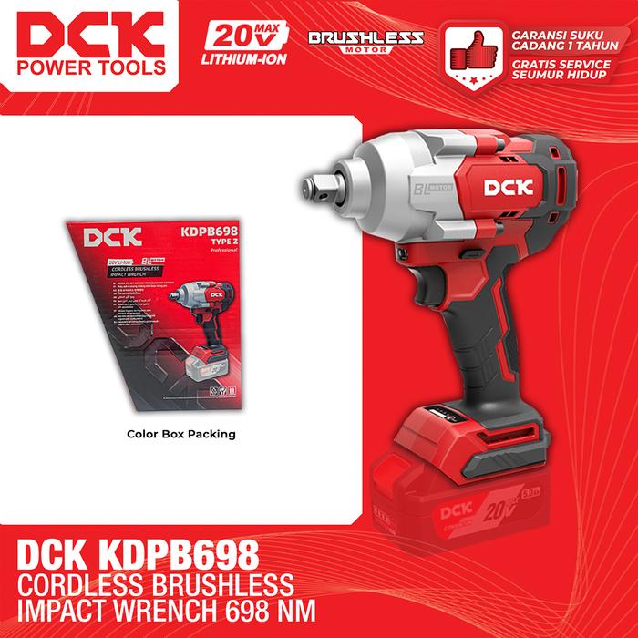 Gambar DCK KDPB698 Cordless Brushless Impact Wrench 698Nm / Mesin Pembuka Baut - UNIT ONLY dari Drill&Co undefined Tokopedia