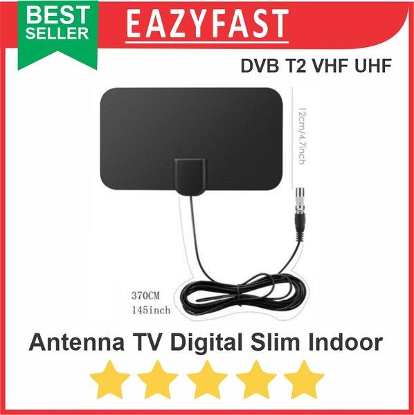 Gambar PRODUK TERBARU! Antenna TV Digital HDTV DVB-T2 Slim Flat Antena Indoor Tempel VHF UHF dari Karsihadjo undefined Tokopedia