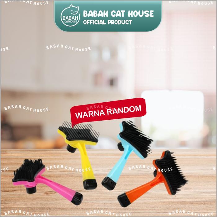 Gambar SISIR Kucing Anjing TOMBOL OTOMATIS Pembersih Pengangkat Bulu PENCET PRESS Mati Rontok Panjang Pendek Sikat Kelinci Alat Grooming Murah Pet Brush Hair Rambut for Cat Dog Puppy Anak Kitten - Random dari Babah Cat House undefined Tokopedia