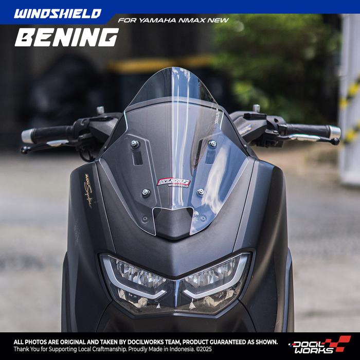 Gambar Docilworks - Visor Windshield V2 POLOS 3 MILI Nmax New Nmax Old - V2 POLOS BENING, NMAX NEW dari Docilworks Windshield undefined Tokopedia