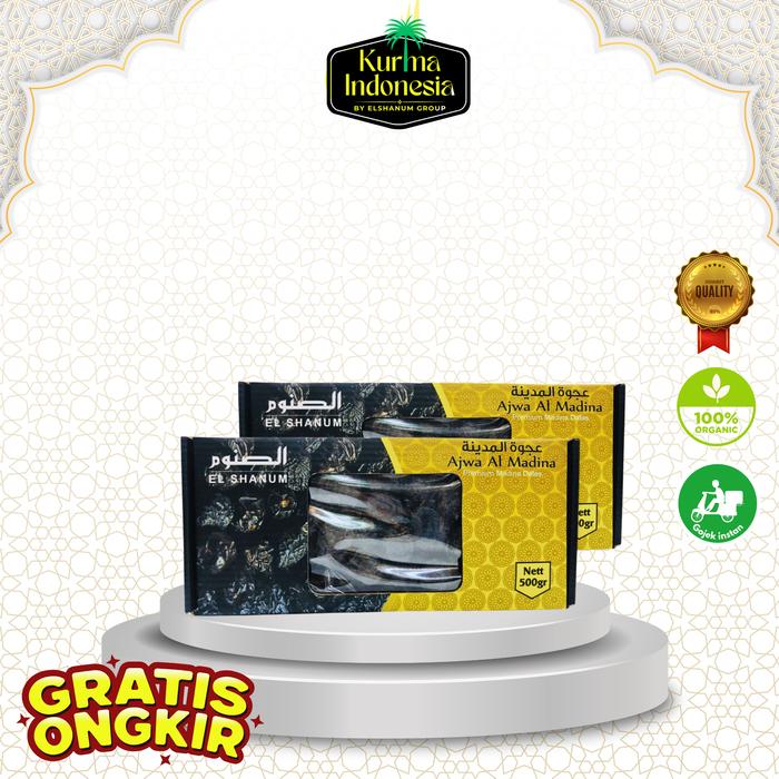 Gambar Kurma Ajwa Organik Premium 500gr Elshanum Castle Farms - Kurma Elshanum Food Snack dari kurma indonesia undefined Tokopedia