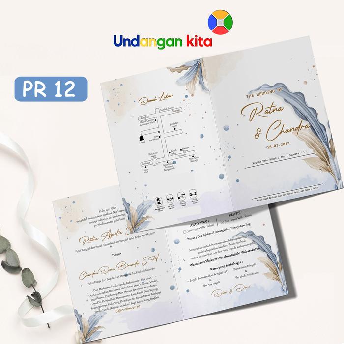 Gambar (100Pcs) Undangan Pernikahan Jasmine - PR 12 dari Undangan Kita undefined Tokopedia