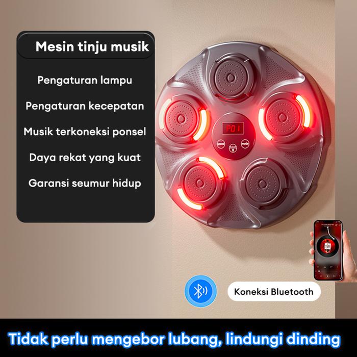 Gambar Ancestor Mall Music Boxing Boxing Elektrik Board Papan Tinju Musik Rumah Tangga Alat Latihan Tinju Olahraga - Red light black dari Ancestor Mall undefined Tokopedia
