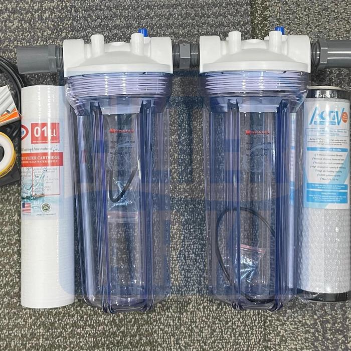 Gambar Paket Filter "AIRKU II" -Sedimen + CTO 10" - Nanotec - Clear, 1/2 dari Filterairku Jakarta undefined Tokopedia