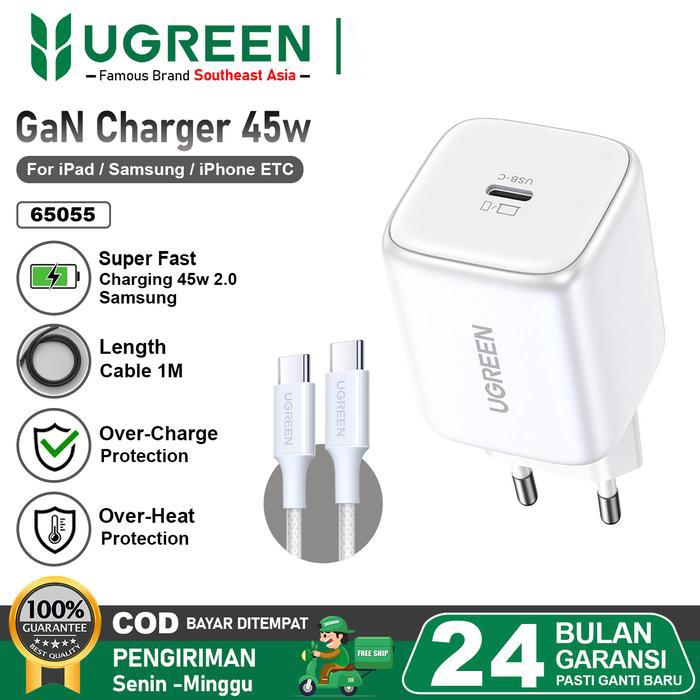 Gambar UGREEN GaN N Charger For Samsung iPhone 17 Series PD Type C Fast Charging 45w - SET GAN N 45W WHITE dari Starcomp Solo undefined Tokopedia