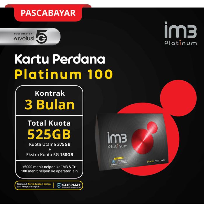Gambar Kartu Perdana Platinum 100 - 3 Bulan dari IM3 undefined 5 Tokopedia