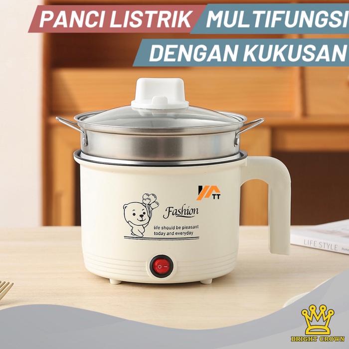 Gambar Panci Listrik Fashion Serbaguna / Mini Rice Cooker Stainless 1,5L - Putih dari Nusantara Jaya Grosir undefined Tokopedia